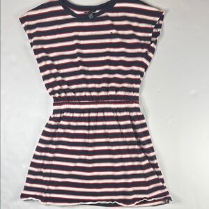 Tommy Hilfiger Girls’‎ Blue and Red Casual Dress with Cap Dolman Sleeves 12/14